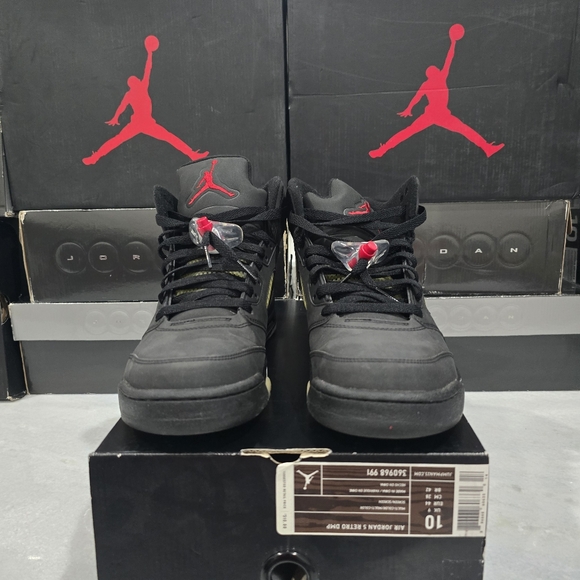 Jordan Black and Red High-Top Sneakers